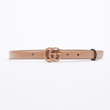 Gucci GG Marmont Thin Belt Beige Calfskin Leather 65cm 26