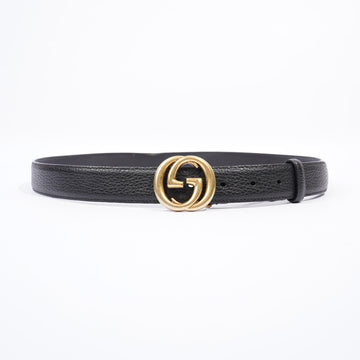 Gucci GG Thin Belt Black Grained Leather 100cm 40