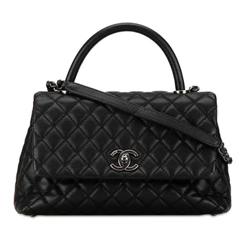 CHANEL Small Caviar Coco Top Handle Bag