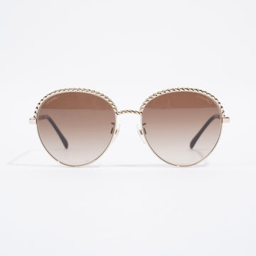 Chanel 4242 Sunglasses Gold Base Metal 135mm