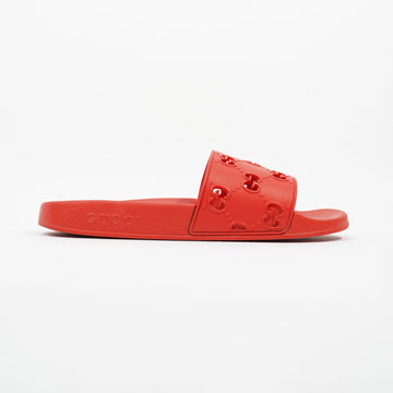 Gucci GG Slides Red Rubber EU 41 UK 7