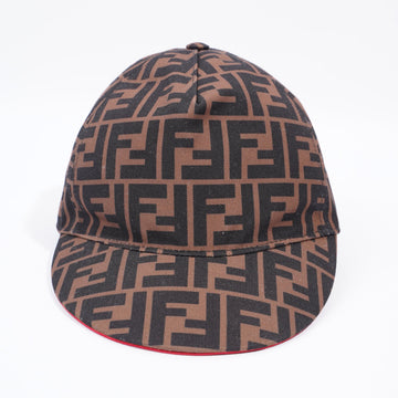 Fendi FF Monogram Cap Brown / Black Canvas 58cm