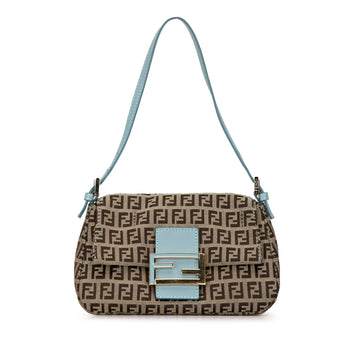 FENDI Mini Zucchino Canvas Mamma Forever Shoulder Bag