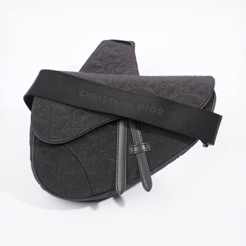 Christian Dior Saddle Bag Black Nylon