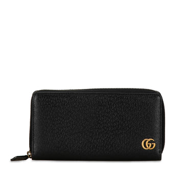 GUCCI GG Marmont Leather Zip Around Wallet Long Wallets