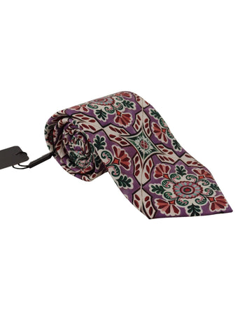 Dolce & Gabbana Men's Multicolor Fantasy pattern Necktie Accessory