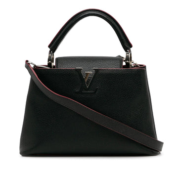 LOUIS VUITTON Taurillon Capucines BB Black