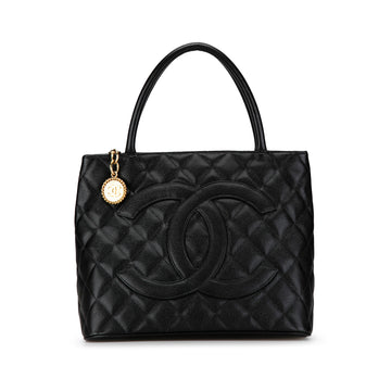 CHANEL Caviar Medallion Tote Tote Bag