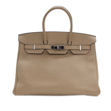 Hermes Clemence Birkin Retourne 35 Handbag