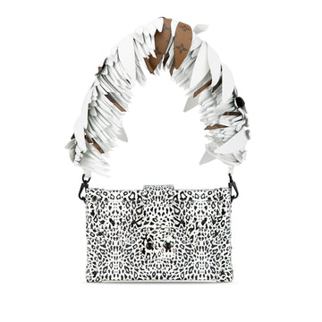LOUIS VUITTON Leopard Print and Fringe Strap Petite Malle Shoulder Bag