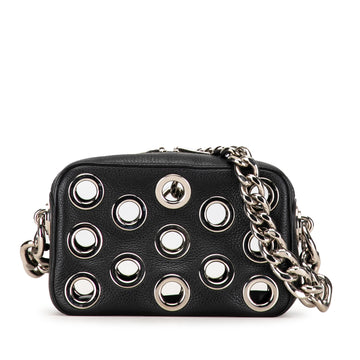 PRADA Grommet Vitello Daino Chain Bag