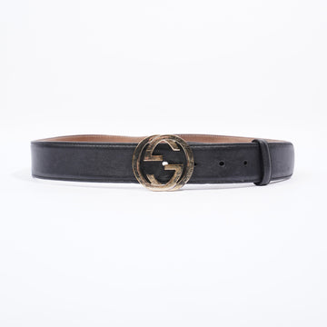 Gucci Interlocking G Belt Black Leather 85cm 34''