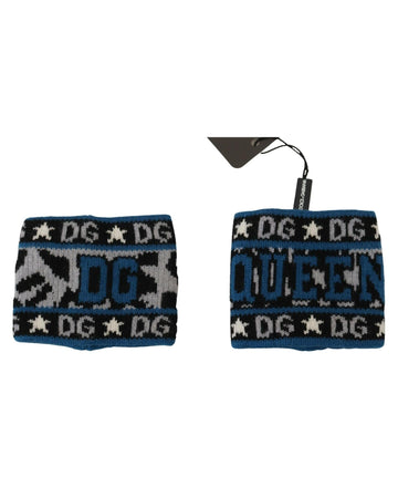 Dolce & Gabbana Men's Blue Gray Logo Two Piece Wristband Wrap