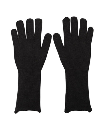 Dolce & Gabbana Men's Black Cashmere Silk Hands Mitten Gloves