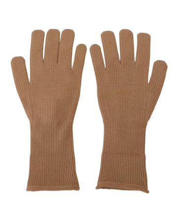 Dolce & Gabbana Men's Beige Cashmere Knitted Hands Mitten Gloves