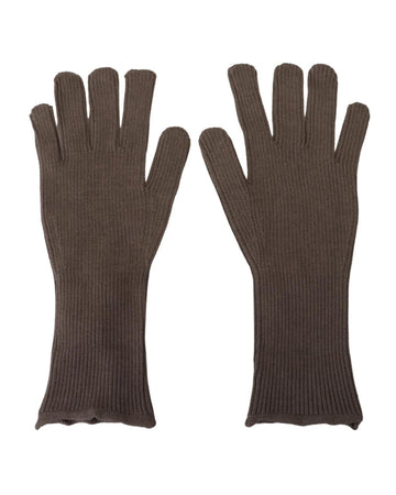 Dolce & Gabbana Men's Gray Cashmere knitted Hands Mitten Gloves