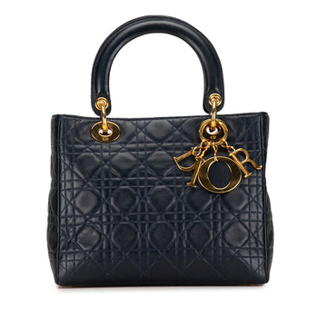 DIORMedium Lambskin Cannage Lady  Satchel