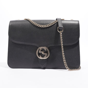 Gucci Interlocking G Black Leather Medium