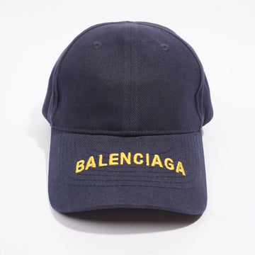 Balenciaga Baseball Hat Navy Cotton Large / 59