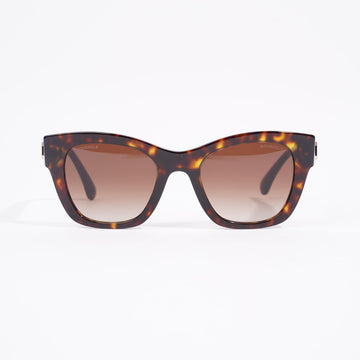 Chanel Square Sunglasses Tortoise Shell Acetate 140