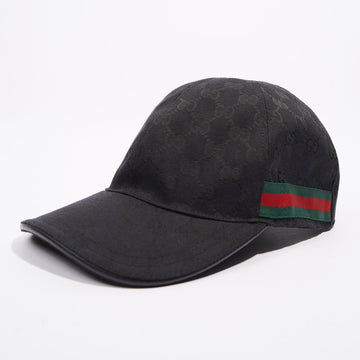 Gucci Web Baseball Hat Black / Green / Red Canvas XL