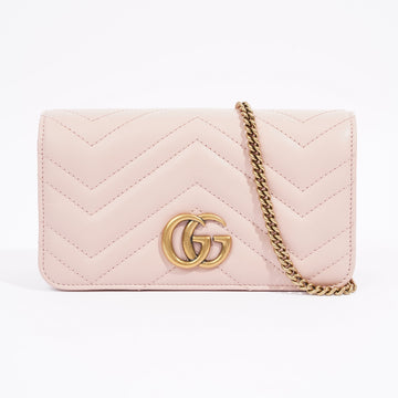 Gucci Marmont Chain Flap Pink Leather Mini