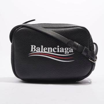 Balenciaga Everyday Campaign Camera Bag Black / White Calfskin Leather XS