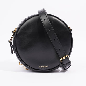 Burberry Louise Round Bag Black Leather OS