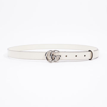 Gucci Marmont Belt White Leather 95cm