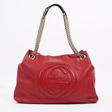 Gucci Soho Tote Red Leather