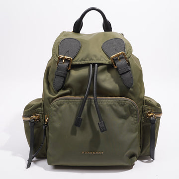 Burberry Flap Backpack Green Nylon OS