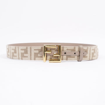 Fendi FF Belt Beige / Grey Canvas 90cm 36