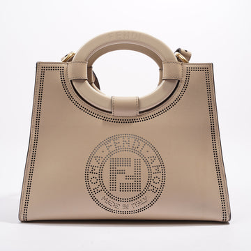 Fendi Runway Shopping Bag Cream Leather