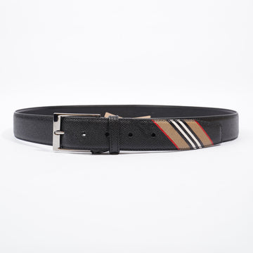 Burberry Belt Black / Check Leather 110cm 44