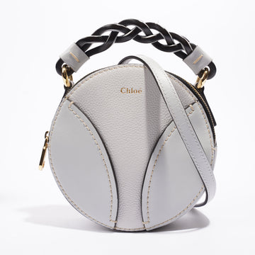 Chloe Mini Round Daria Light Grey Leather