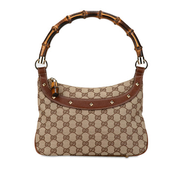 GUCCI GG Canvas Bamboo Anita Handbag