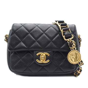 CHANEL Mini Caviar Soul Chain Flap Crossbody Bag