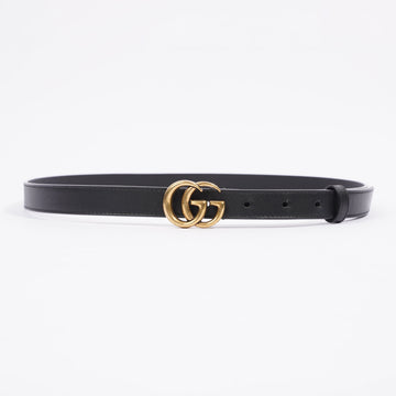 Gucci Thin GG Belt Black / Gold Leather 90cm 36