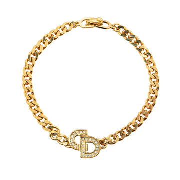 DIOR Logo Rhinestone Bracelet Costume Bracelet