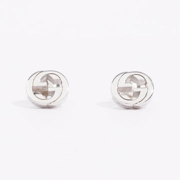 Gucci GG Stud Earrings Silver Silver Sterling