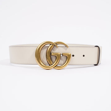 Gucci Marmont Belt Cream Leather 70cm 28