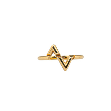 LOUIS VUITTON 18K Yellow Gold Volt Upside Down Ring Costume Ring