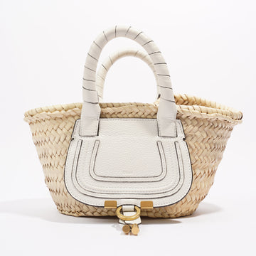 Chloe Marcie Basket White Raffia Mini