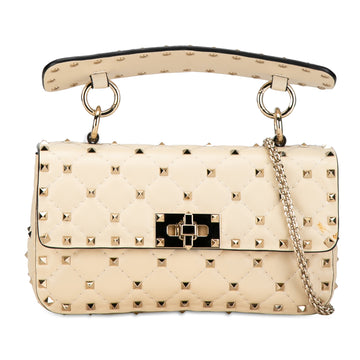 VALENTINO Small Lambskin Nappa Rockstud Spike Satchel