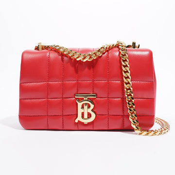 Burberry Mini Lola Red Lambskin Leather