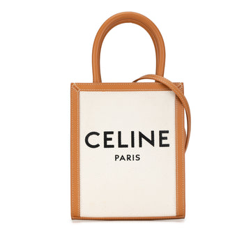 CELINE Mini Canvas Vertical Cabas Satchel