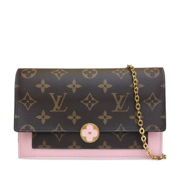 LOUIS VUITTON Monogram Flore Wallet On Chain Crossbody Bag