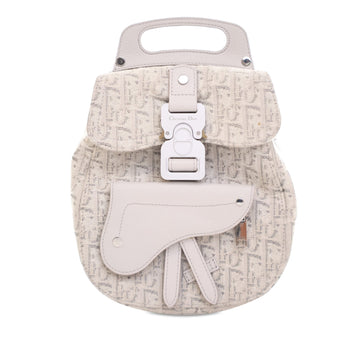 DIOR Mini Oblique Canvas Saddle Backpack