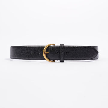 Gucci Buckle Belt Black / Gold Buckle Leather 90cm 36