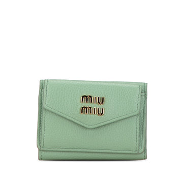 MIU MIU Leather Compact Wallet Small Wallets